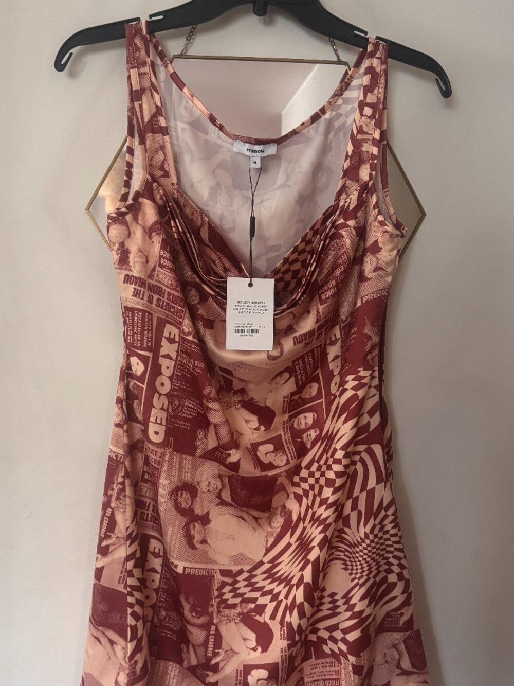 Miaou Red Photo Pattern Mini Dress